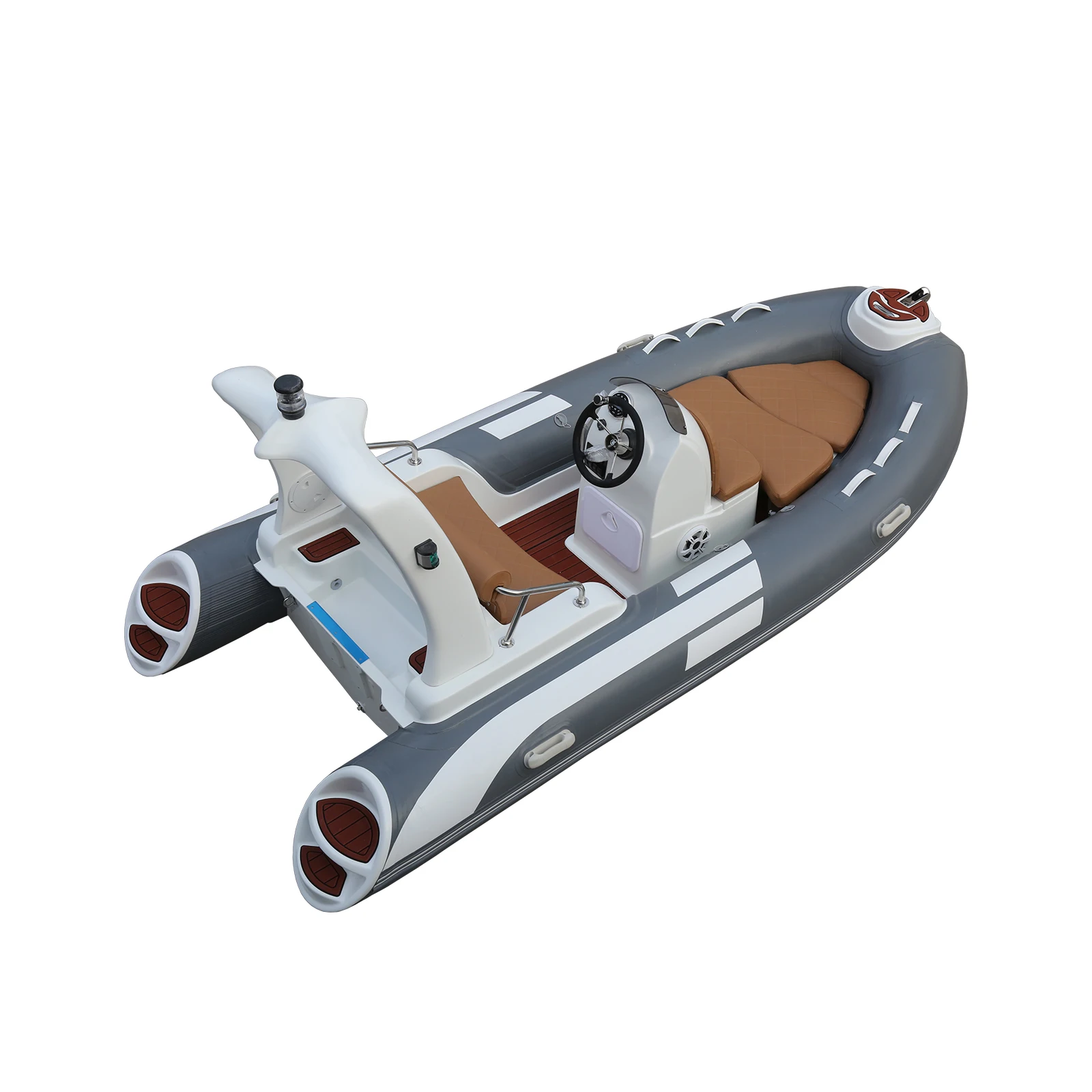 3.9m Fiberglass Welded Outboard Center Console Rib 5-Person Double Deep V Hull 30-35 Knots Sport Sailing Yacht Leisure