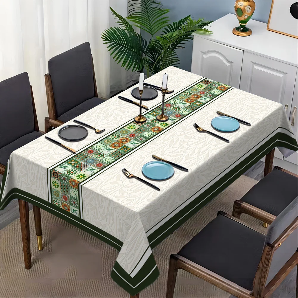High-end runway patterned tablecloth with simple European-style patterns