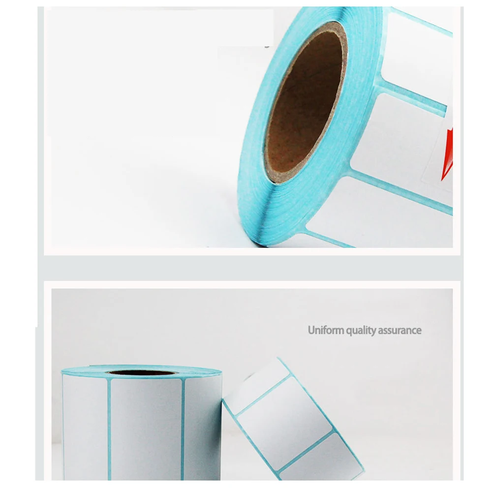 

4pcs 4 Rolls White Adhesive Sticker Labels Thermal Transfer Paper For Printers Shipping Address File Folder Office