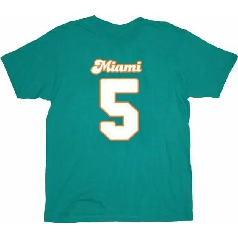 Erwachsenenfilm Ace Ventura Ray Finkle Maimi 5 Teal Kostüm Jersey T-Shirt T-Shirt