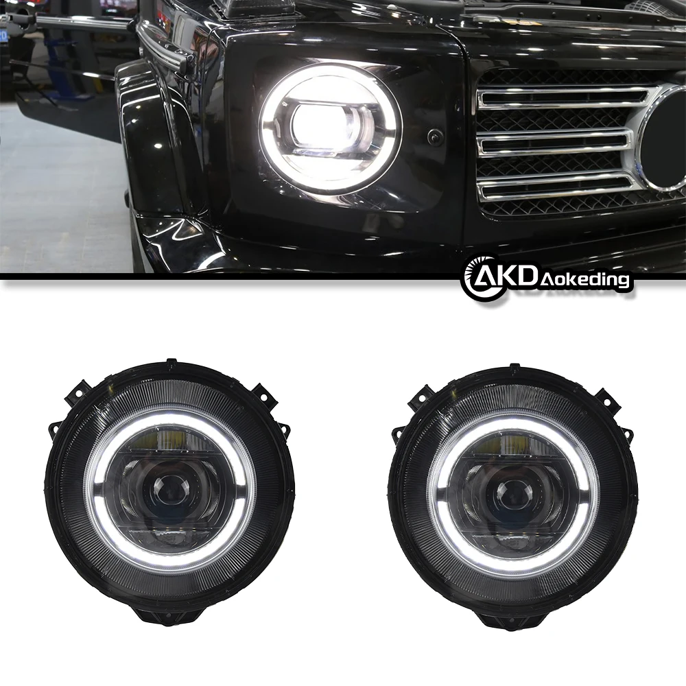 Auto Parts For Benz W463 Headlights 2007-2017 G350 G500 G63 latest Styling LED DRL Dual Projector Car Accesorios Modified