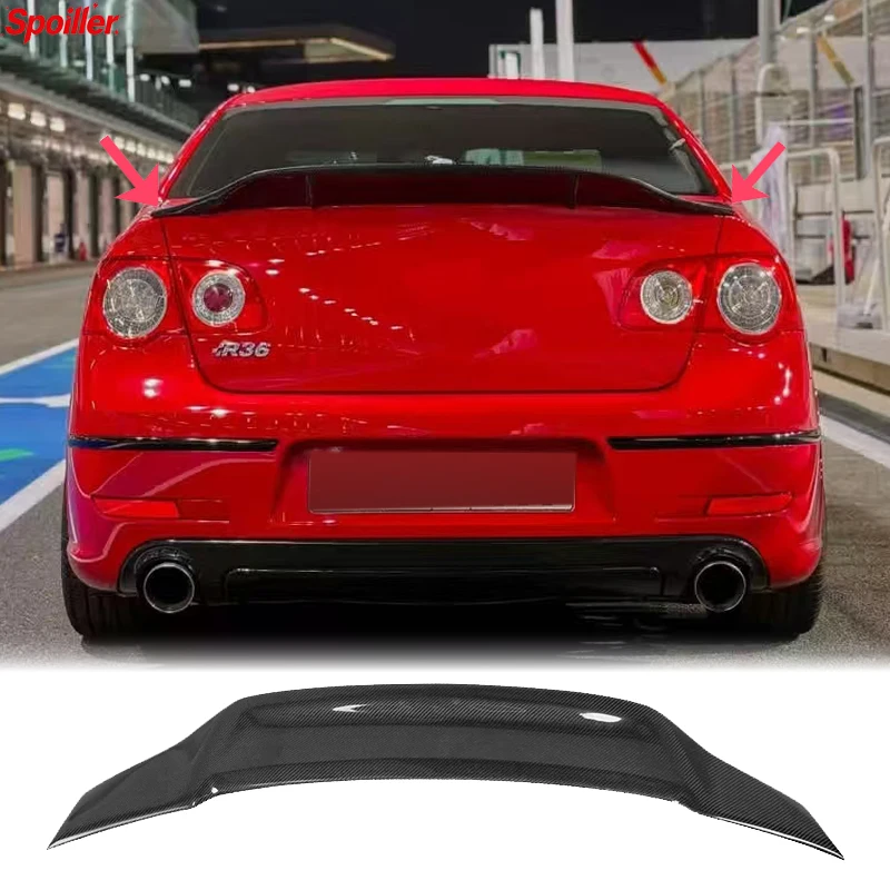 for Volkswagen Passat B6 2007-2008-2009-2010-2011 carbon fiber rear trunk lid modification car spoiler Ducktail lip wing
