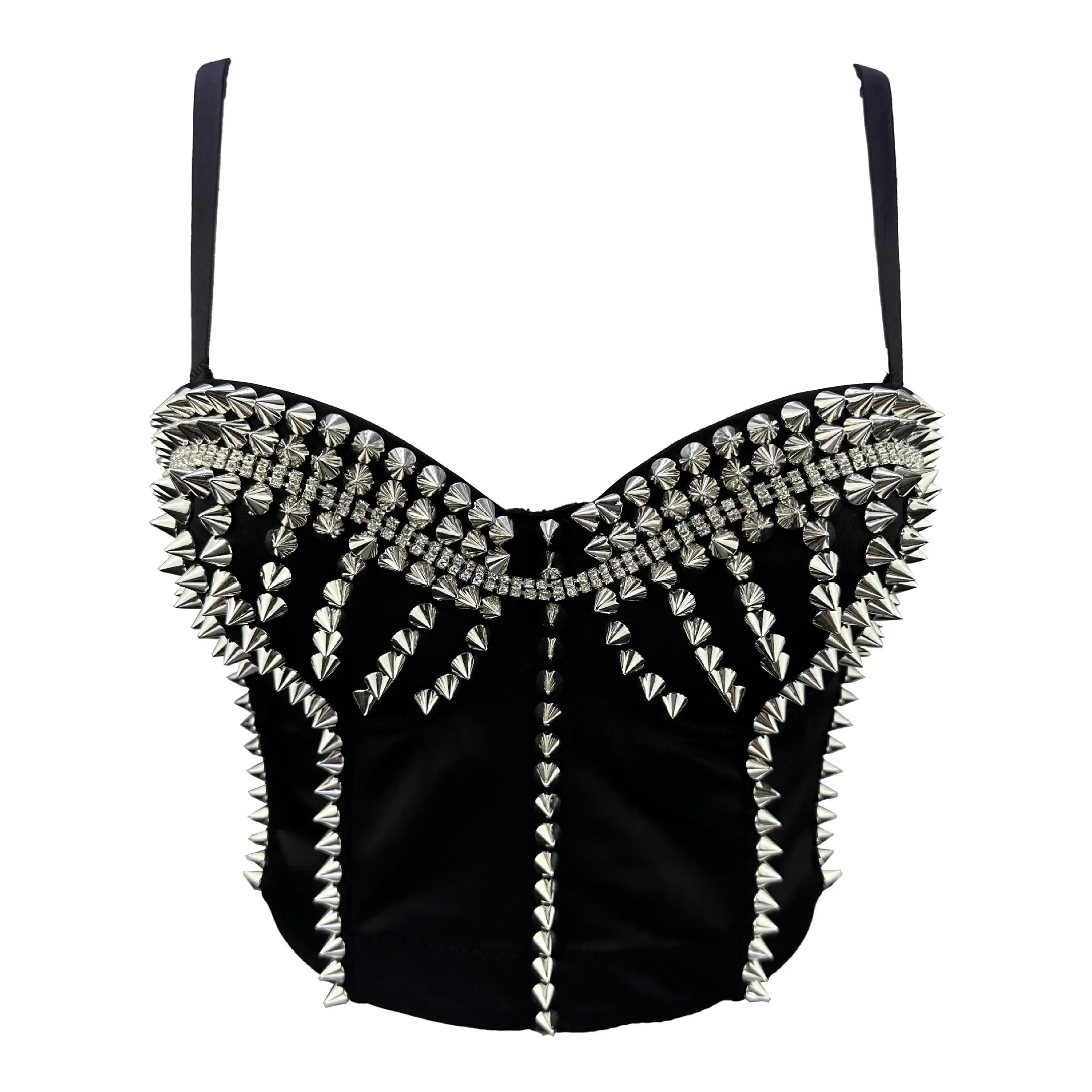 مشد بوستير مرصع بنمط فاسق للسيدات، توب قصير للمناسبات الخاصة، قمصان للحفلات المسائية، أزياء المسرح، ملابس نوم #5