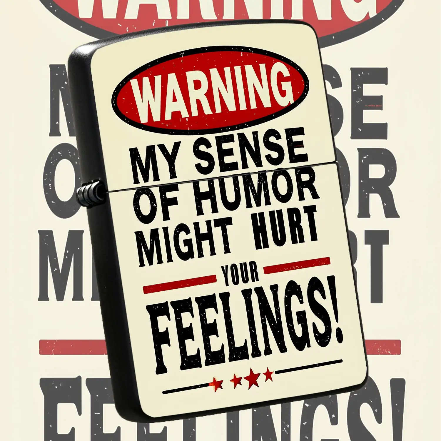 Vintage Warning Slogan Portable Lighter, Funny Quirky Humor Print Daily Use Accessory, Creative Playful Design Practical Handy Item, Ideal Lightweight Gifting Choice for Casual Scenes, Delightful Novelty Daily Carry Good A Humorous And Inte