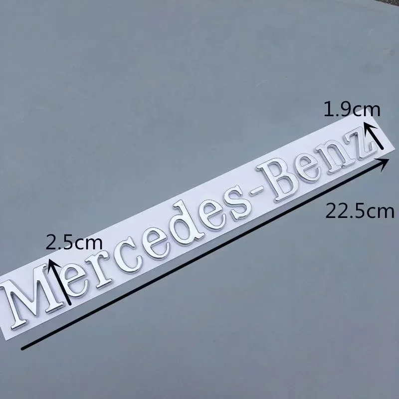 3D ABS Car Emblem Stickers Original Letter Logo For Mercedes Benz Universal Decals Modified Dody Rear Tail Standard Accessories