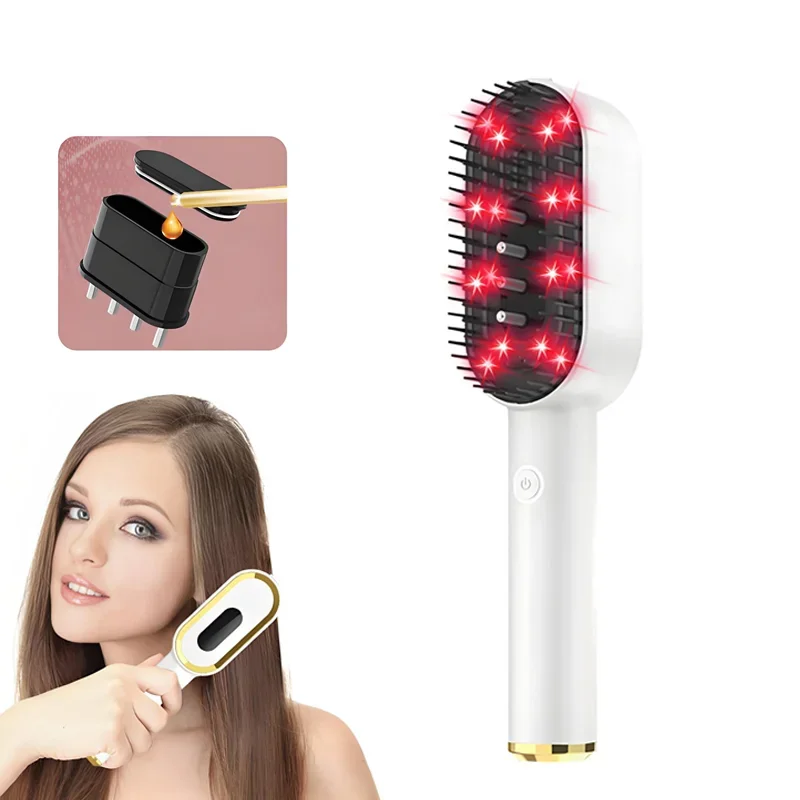 

LED Red Light Therapy Hair Growth Comb - Laser Scalp Massager for Thicker Hair, Anti-Hair Loss Treatment with Blue Light, 3-in-1