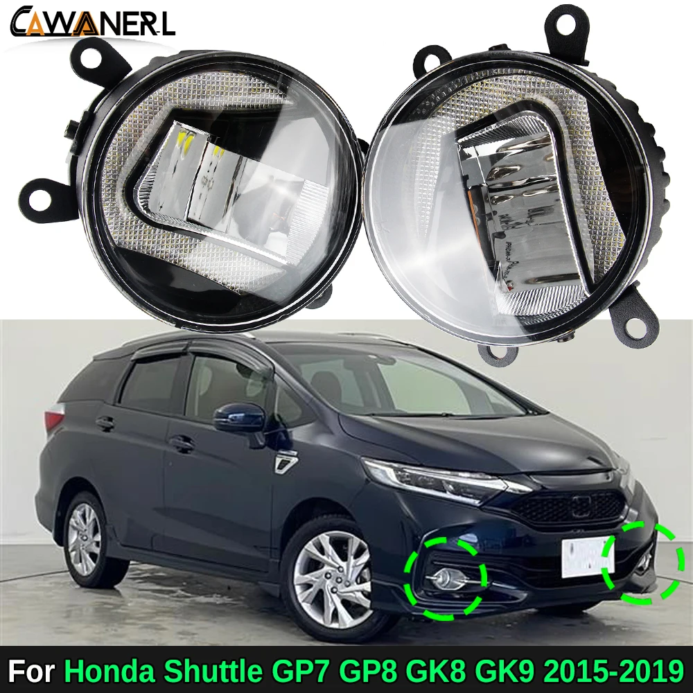 2 X 30W Car External LED Fog Light + Daytime Running Lamp DRL Design For Honda Shuttle GP7 GP8 GK8 GK9 2015 2016 2017 2018 2019