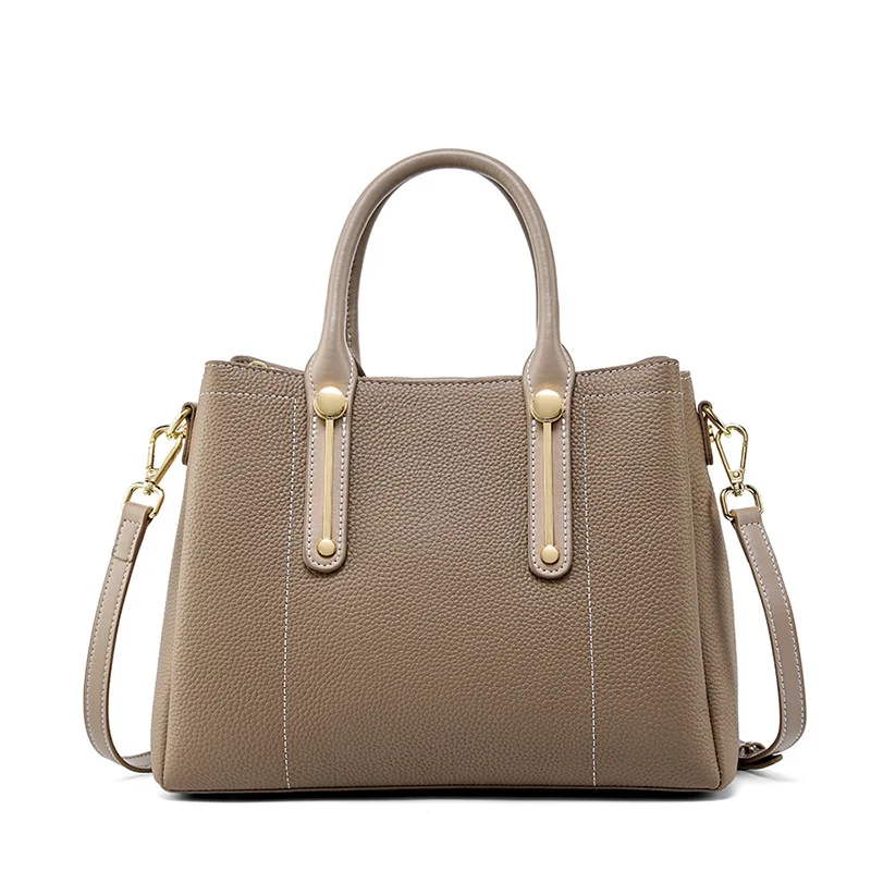 Elegant Genuine leather handbag with Multi-use shoulder bag for commuting, fashionable, and large capacity for women