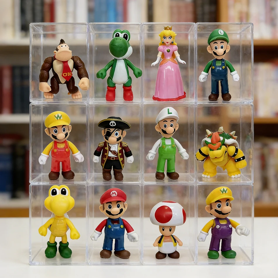 

Игрушки-подарки: Мультяшные украшения для торта Супер Марио, маленькие грибы, динозавры, подставки для десертов на день рождения для мальчиков, декор для украшения.