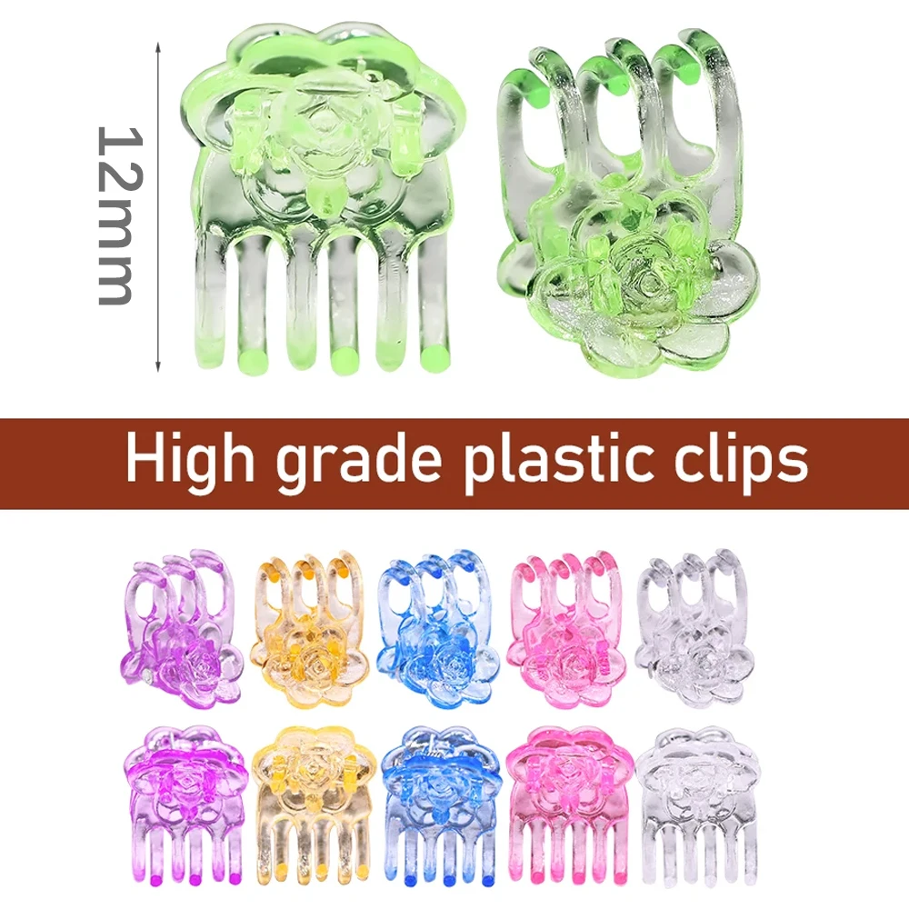 20-500pcs Plastic Plant Clips 6-color 6-Claw Orchid Flower Support Climbing Vine Stem Clamp Clasp Tied Bundle Branch Garden Tool