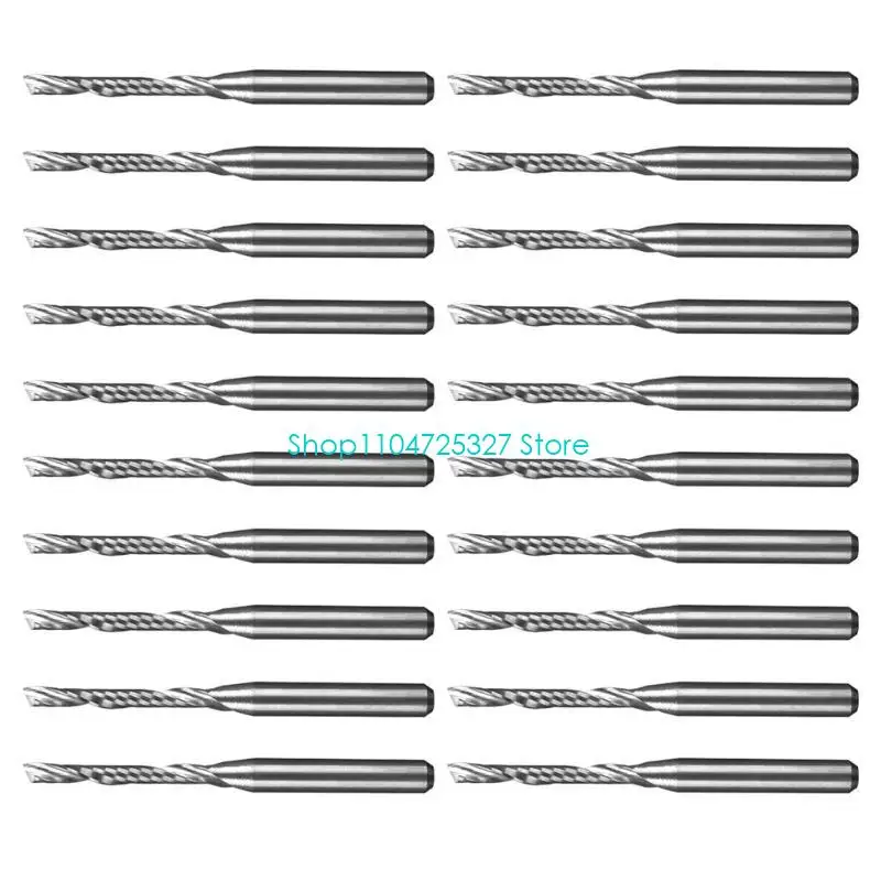 D8KF Industrial 20Pack 3.175 มม. คัตเตอร์ตัดก้นพร้อมเราเตอร์ออกแบบป้องกันการต้านการแข็งตัวสำหรับงานการตัดเฉือนที่แม่นยำ