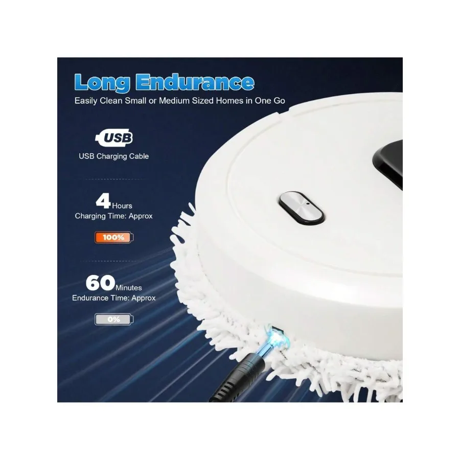 Robot Vacuum Cleaner, Automatic Mopping Machine, Dual-Purpose Wet And Dry Mop, Perfect For Pet Hair, Hard Floors, And Low Carpe