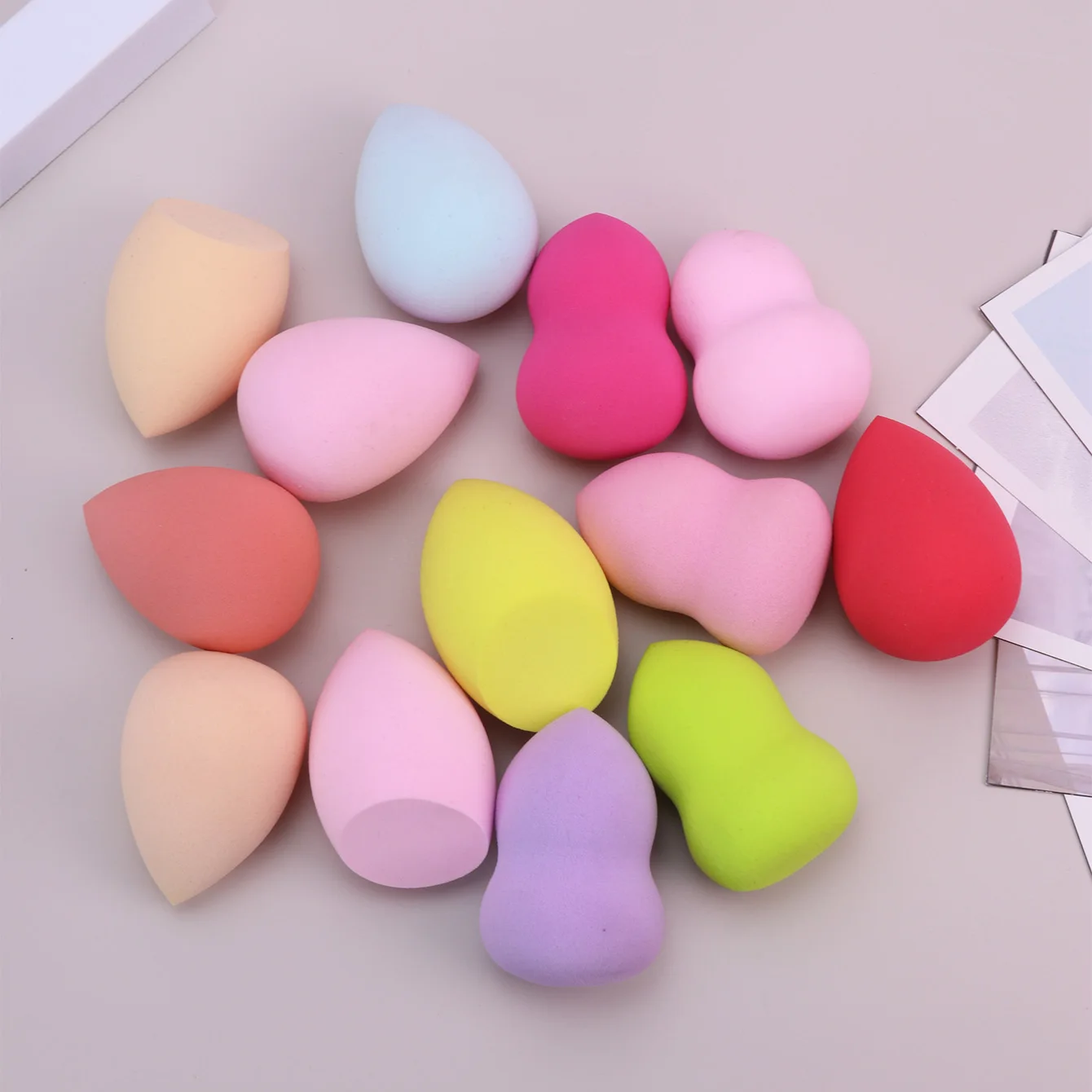 Makeup tools sponge puff water drop slant cut gourd soak water become bigger use on powder fine travel business trip travel gift