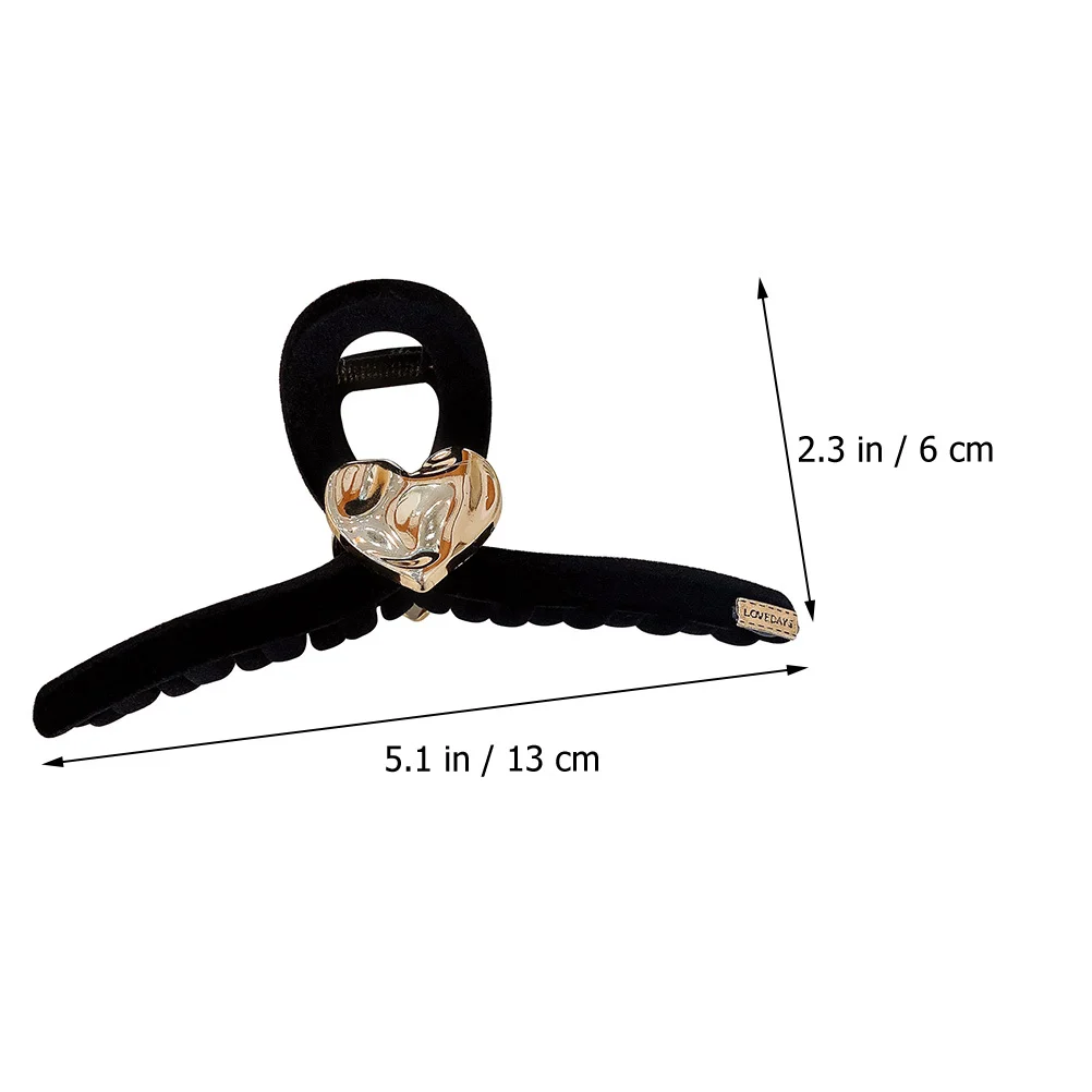 قطعتان من مشابك مخلب الشعر للنساء والفتيات، إكسسوارات تصميم قلب رقيق لتسريحات الشعر المتعددة ومشابك الشعر للمناسبات #2