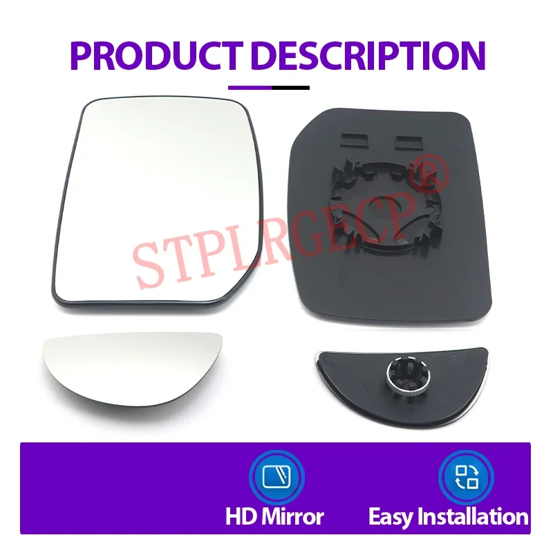 Für Ford Transit MK6 MK7 2000-2014, linke oder rechte Türseite, klare Spiegelgläser ohne Heizung, Ersatz-Rückspiegel. – Detail 7