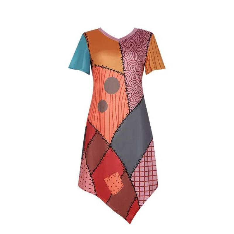 Il pesadelo prima di Natale Costume cosplay Ragazza Spaventoso Horror Sally Skelington Abito Costume di carnevale di Halloween per le donne