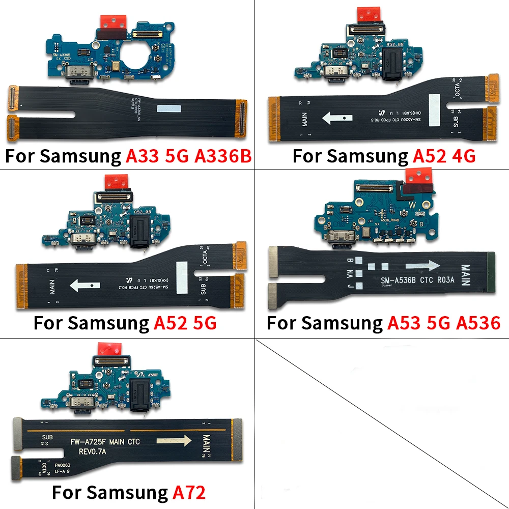 NEW USB Charger Dock Charging Microphone Main Board Connector Board Flex Cable For Samsung A33 5G A52 4G A525F A53 5G A536B A72