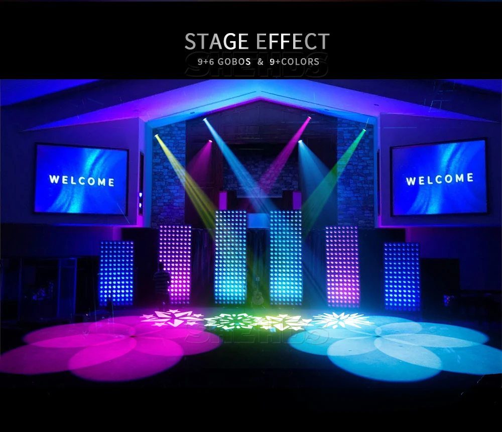 160W LED Moving Head Strahl Spot Wash 3in1 BSW Bühnenbeleuchtung Effekt Professionelle Für DJ Disco Hochzeit Party Konzert DMX512 – Detail 7