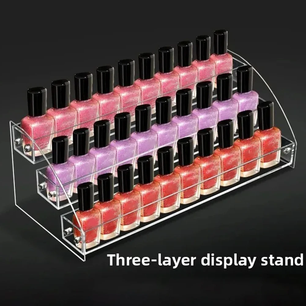 

Transparent Acrylic Riser Display Stand Nail Polish Cosmetic Storage Display Holders Jewelry Stand Organizer Display Shelf