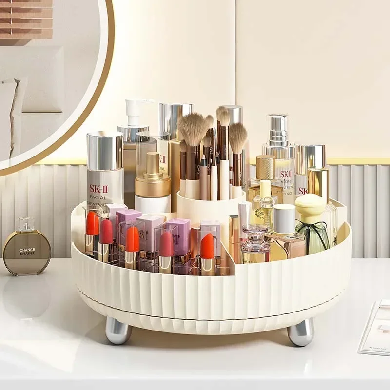 Makeup Organizer 360 ° Rotary Cosmetic Brush Storage Cylinder Cosmetic Shelf Dressing Table Eye Shadow Lipstick Brush Box