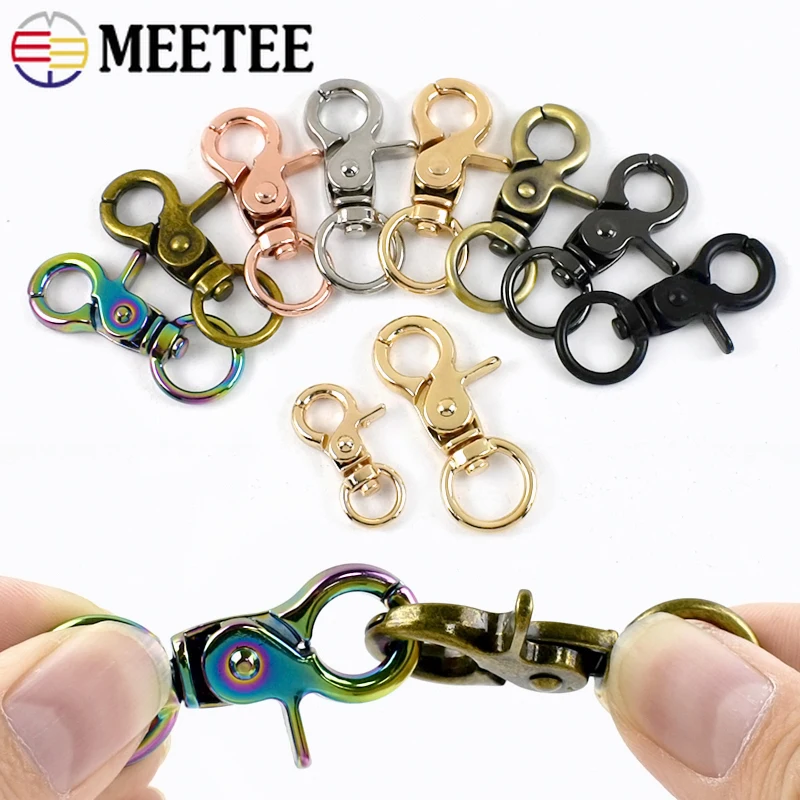 

10-30Pcs 10/13mm Mini Rotating Lobster Buckle Metal Bag Strap Snap Hook Pendant Connect Clip Clasp Dog Collar Keychain Accessory