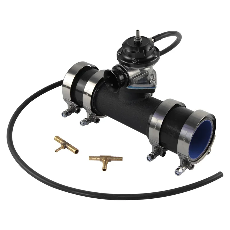 

10PSI Blow Off Valve BOV +Type RS 2.36'' 60mm Flange Pipe Adapter Silicone Hose Kit