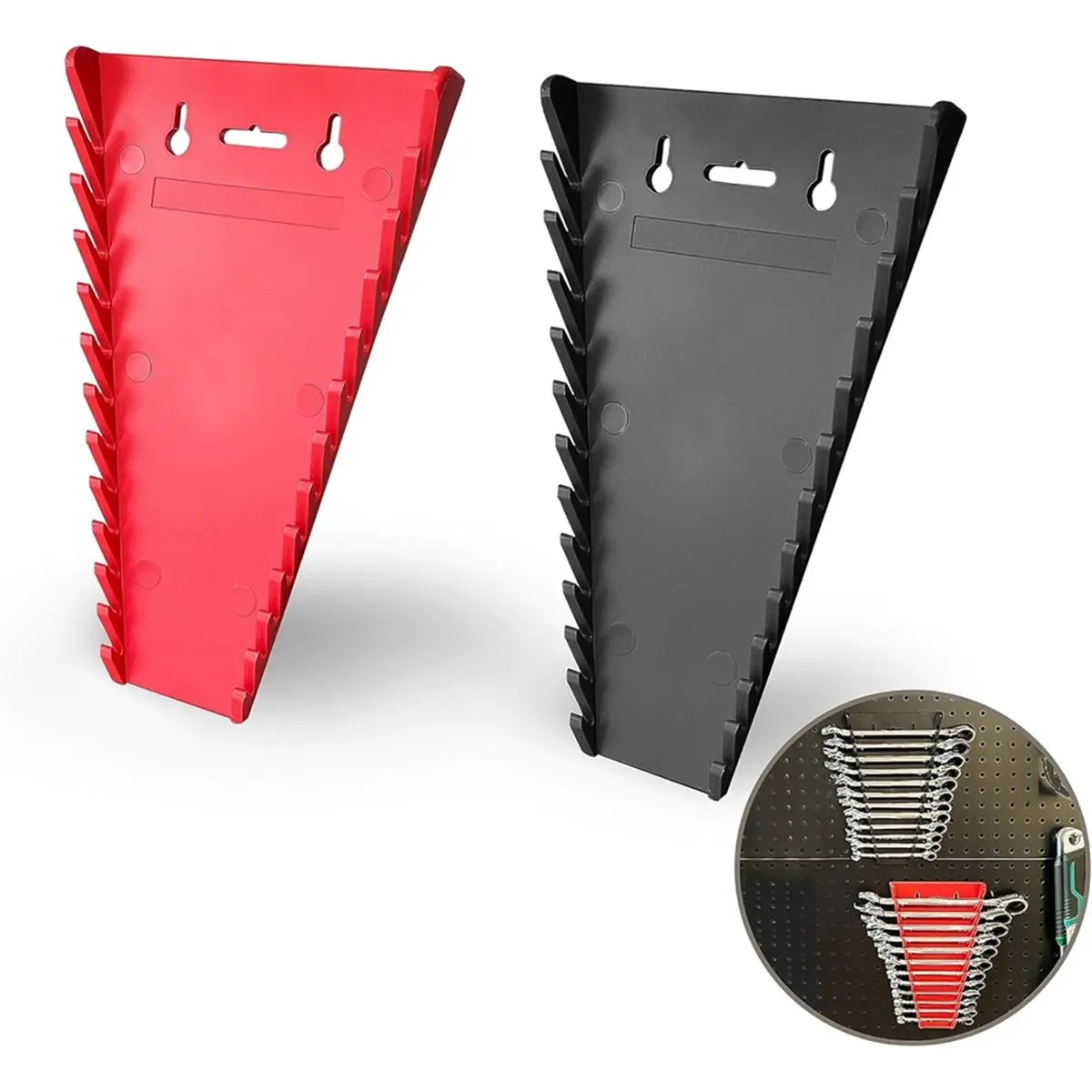 Budget-Friendly-2 Pack Magnetic Wrench Organizer,Magnetic Wrench Holder,Premium Quality Wrench Rack,1/4