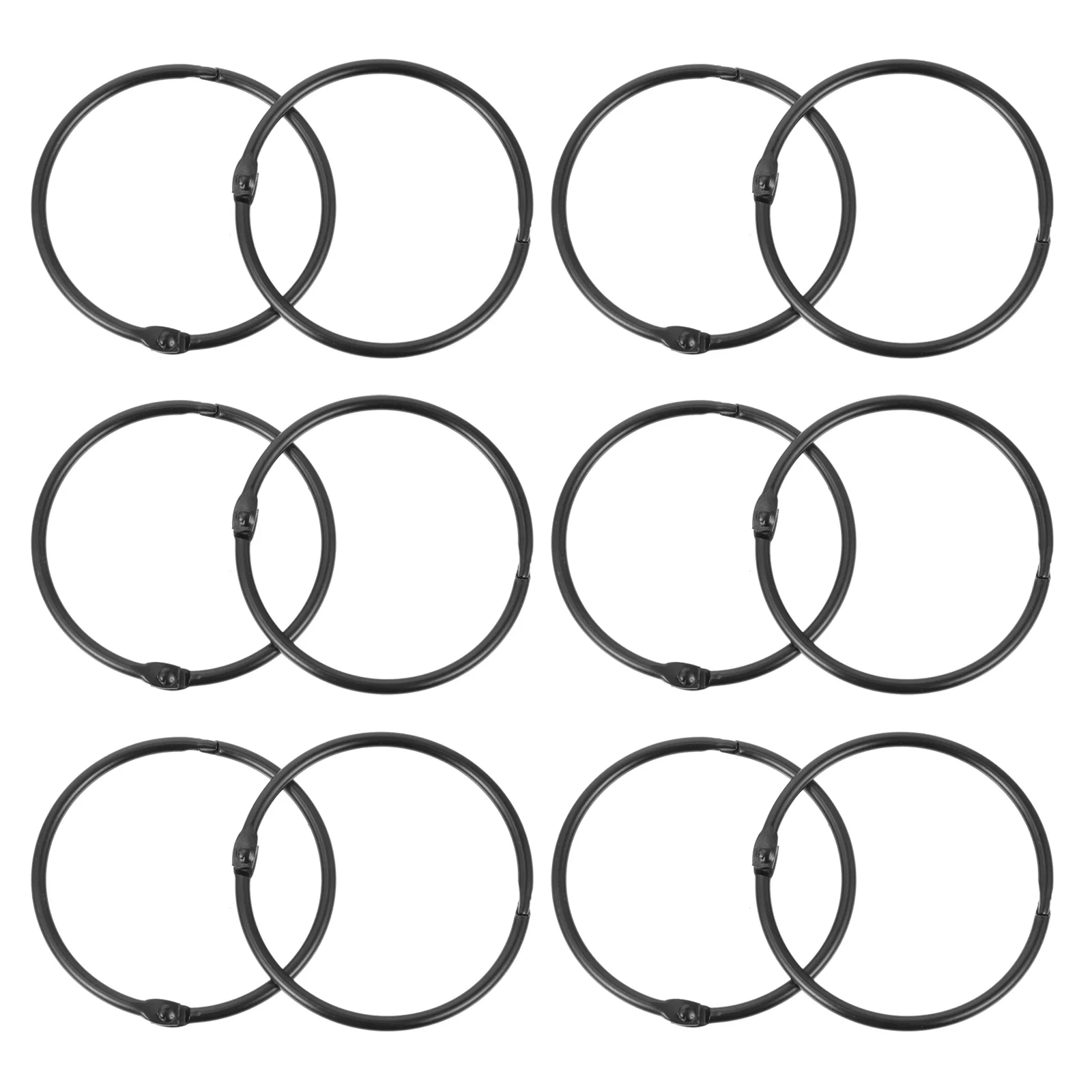 

12 Pcs Shower Curtain Ring Round Rod Rings Black Out Curtains Drapes Hooks Circular Metal Decor Roman Pole Hanging Buckle