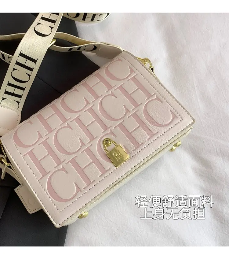 Fashion Classic Retro Women's New Shoulder Bag Letter PU Material Party Multi functional Crossbody Bag