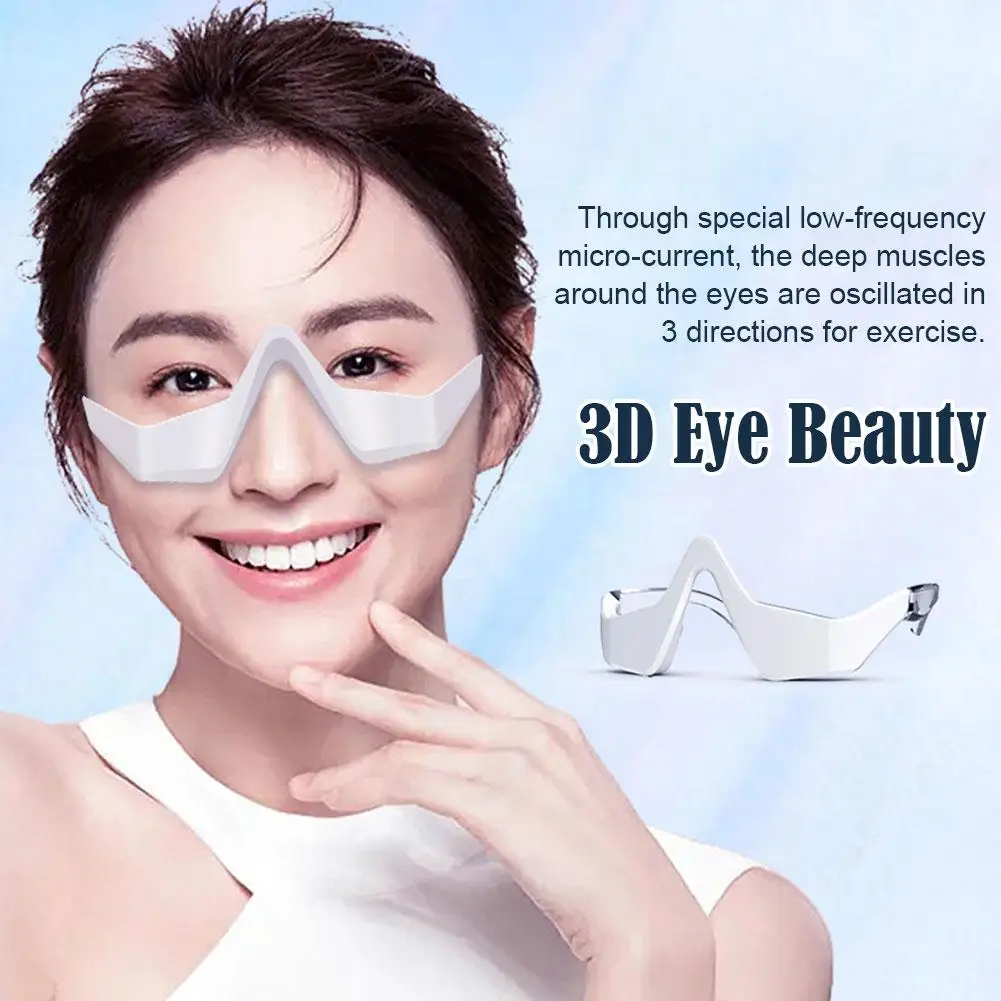 3d Eye Beauty Apparaten Ooghuid Aanscherping Massage Verminderen Rimpelpulsverzorging Donkere Cirkel Huidvermoeidheid Verlicht Slimme Elektrische R9v3