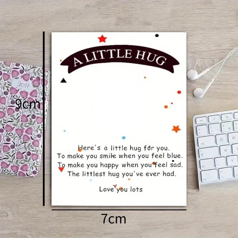 10pcs/50pcs, Pocket Hug, Cute  Greeting Card With Encouragement, Perfect Gift For Family, Friends And Loved Ones On Their Specia