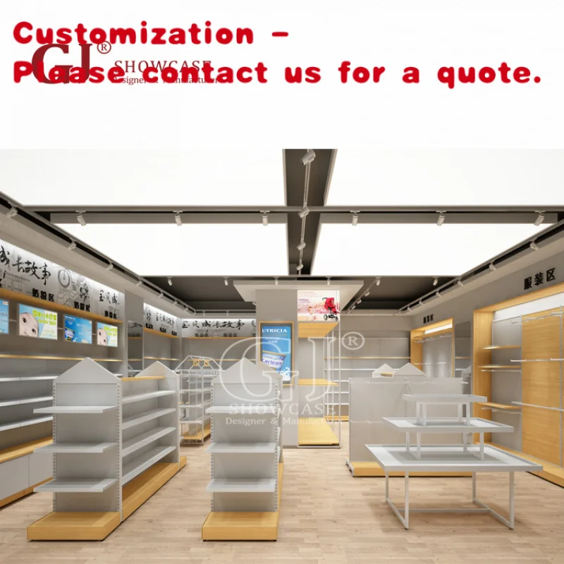 custom.Shopping Mall General Store Display Racks Kids Store Layout Decoration Children Clothing Store Commercial Furniture Desig