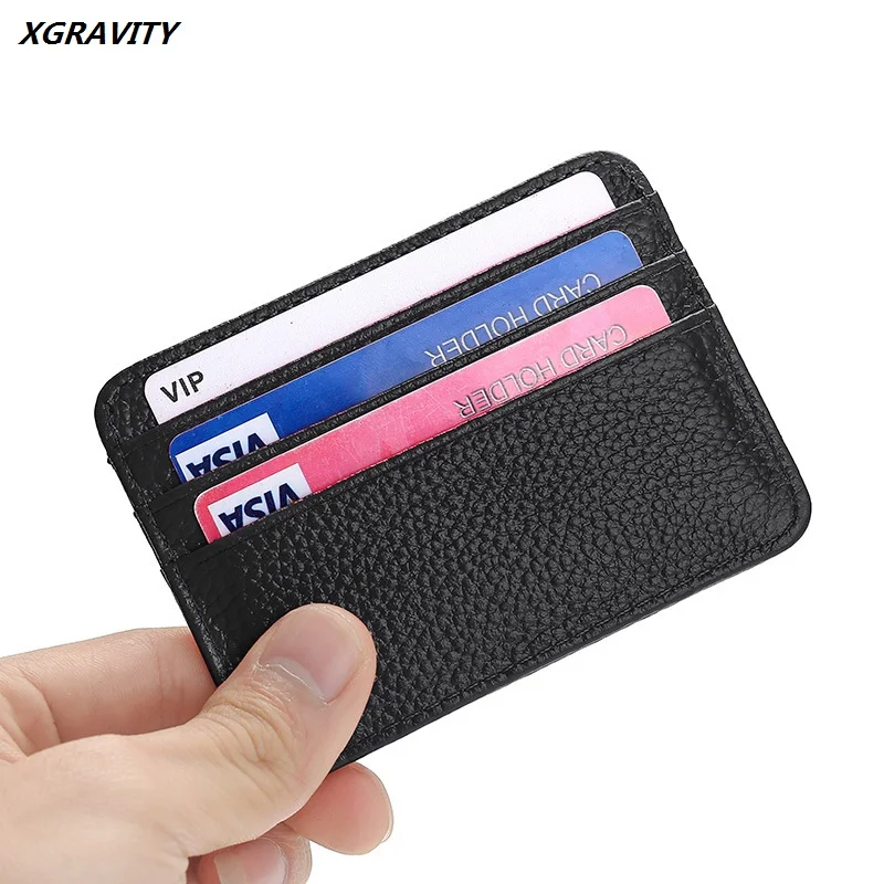 New High Quality Cow Genuine Leather Mini Wallets Fashion Unisex Coin Purses Elegant Women ID Card Holders Female Bank Card Bags