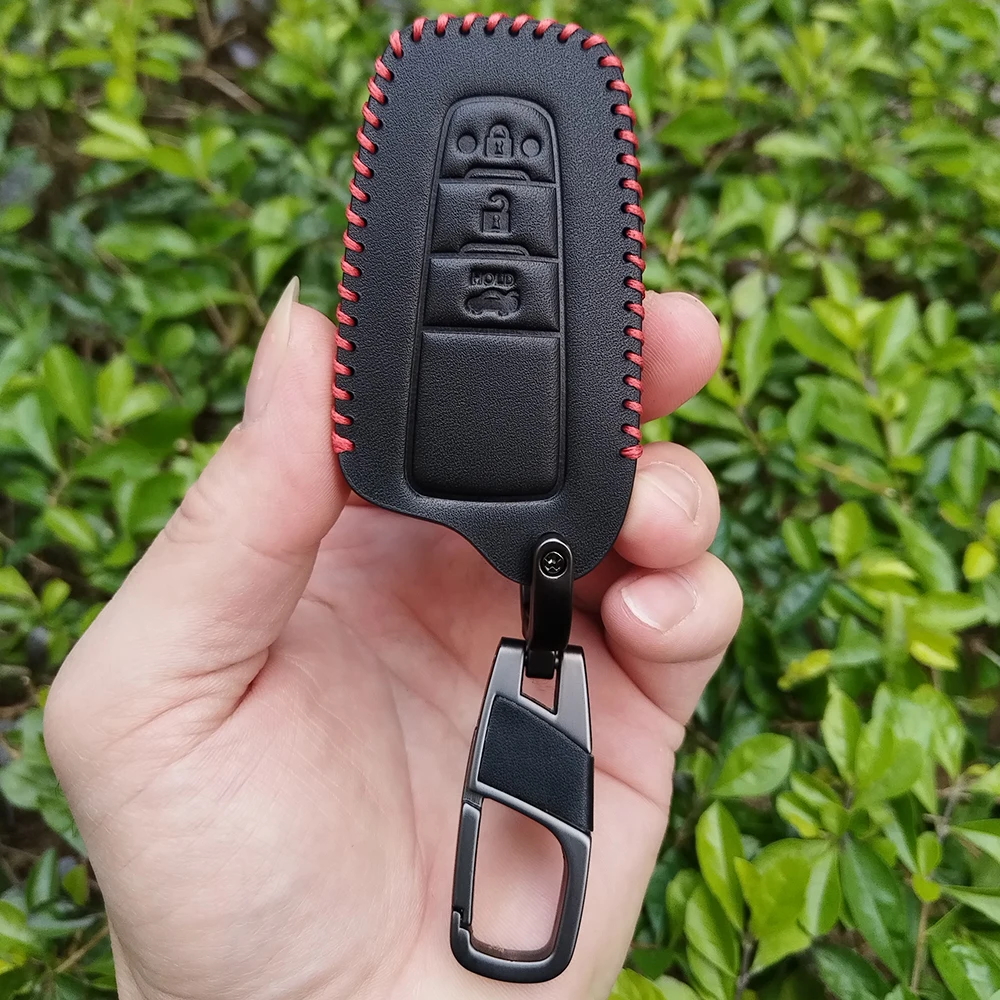 

2025 New 3 Buttons Leather Car Key Case Cover Fob for Toyota Camry CHR Corolla RAV4 Avalon Land Cruiser Prado Prius 2017 - 2022