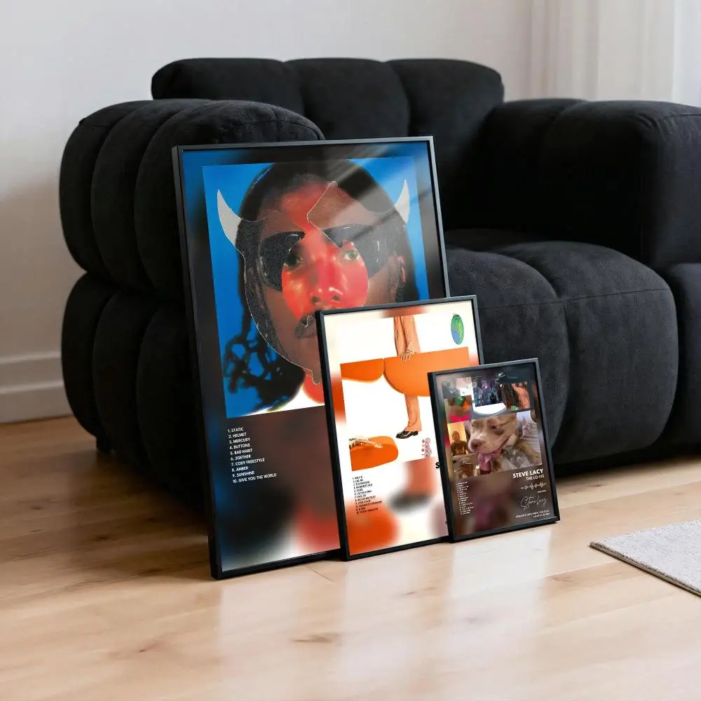 Steve Lacy Gemini Rights Poster Peelable Self-Adhesive Album Cover Stickers, Frameless Wall Art for Singer Band Pop Rap Bedroom