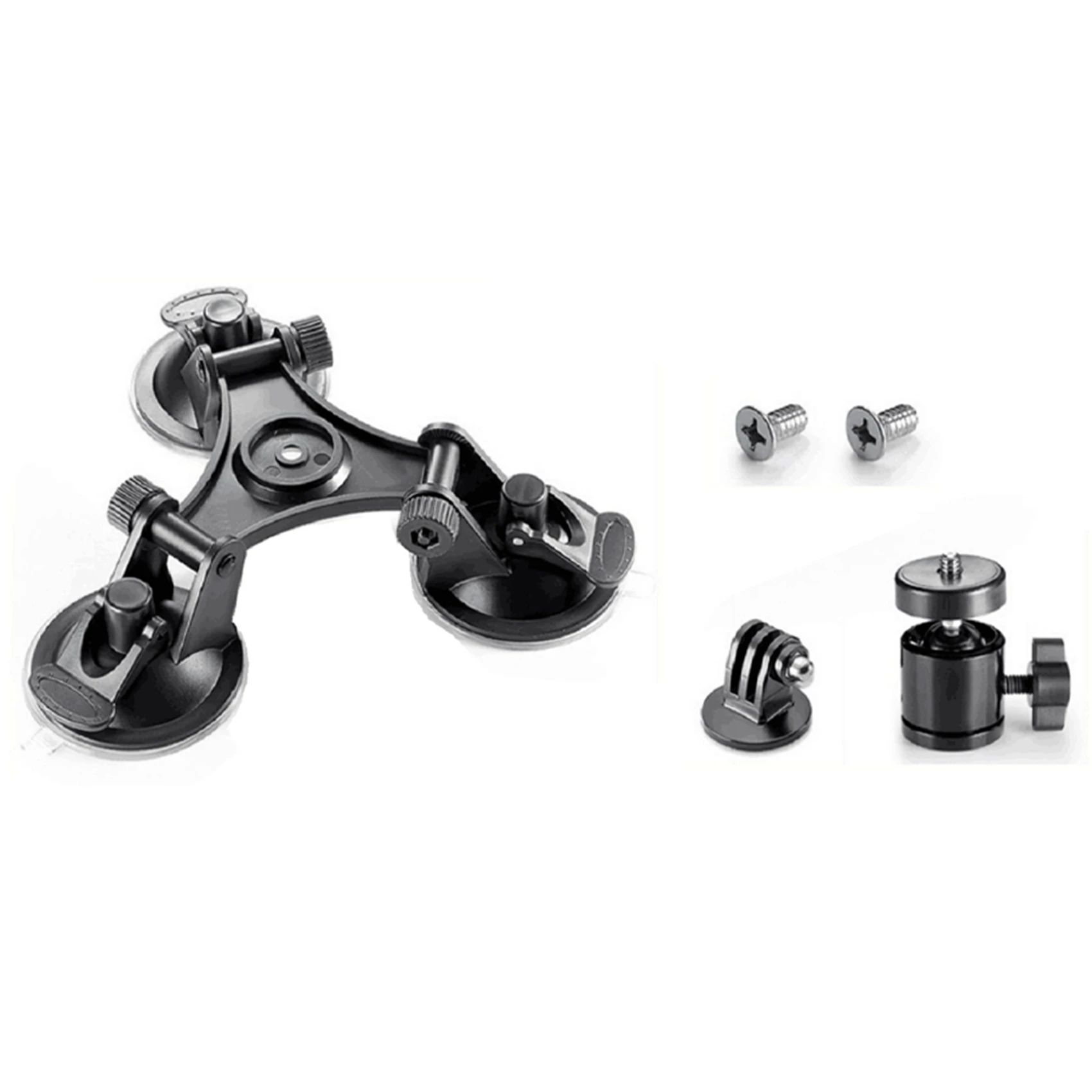 Support de voiture quotidien 2X, Triple support à ventouse sous vide pour DJI Osmo, accessoire de stabilisateur de caméra de poche avec adaptateur d'extension