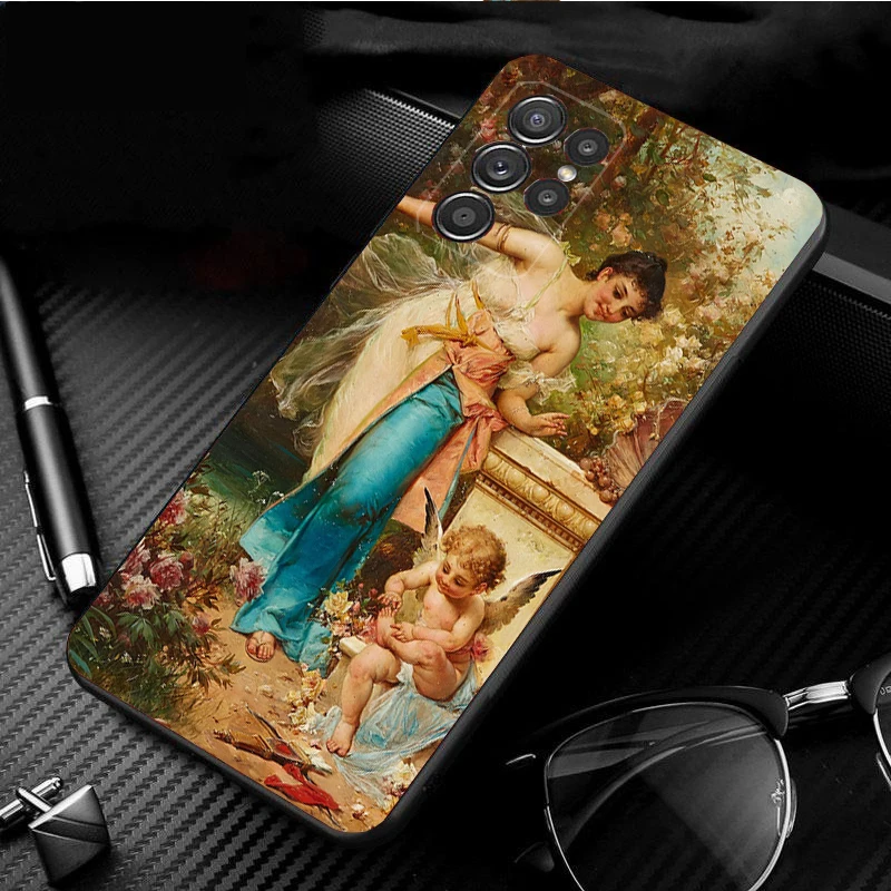 Phone Case for Samsung S24 S23 S22 S21 S20 Ultra S20 S22 S21 S10E S20 FE S24 Plus Renaissance art Painting Case