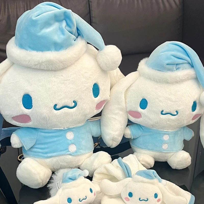 Sanrio Cute Sweet Dream Good Night Series Cinnamoroll PompomPurin Pochacco Stuffed Plushie Doll Throw Pillow Children Toys Gifts