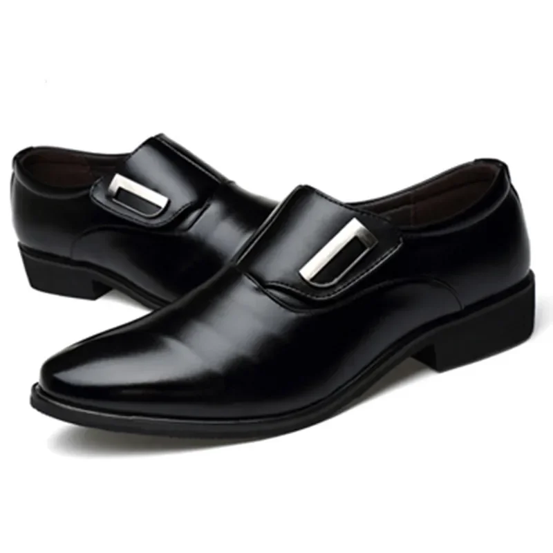 Sapatos formais de couro masculino, mocassins vestido, mocassins de deslizamento respiráveis, sapatos pretos para dirigir, marca de luxo, tamanho grande 36-48, 2024