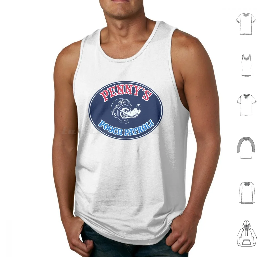

Penny's Pooch Patrol Tank Tops Vest Sleeveless Tv Series Show Movie Horror Wednesday 90s Family Nevermore Academy Addams Uncle