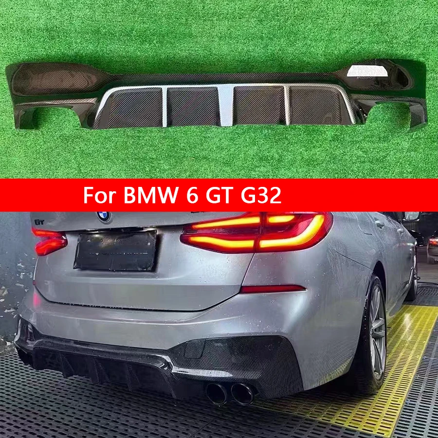 

For BMW 6 Series GT G32 6GT Carbon Fiber Car Rear Bumper Diffuser Rear Splitters Spoiler Back lip Upgrade body kit