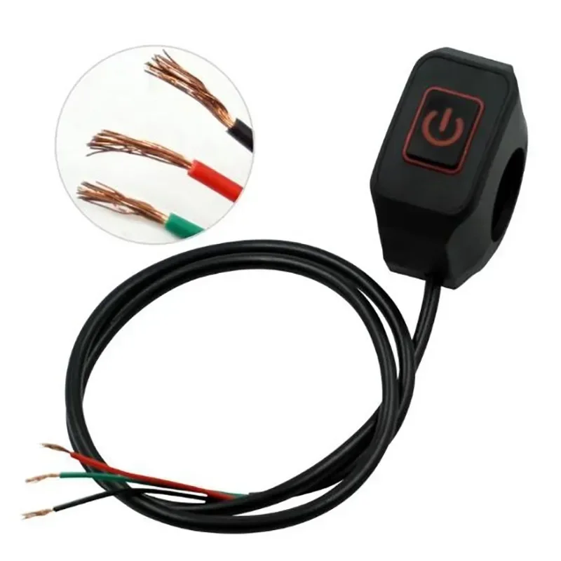 Motorcycle Switch ON/OFF Handlebar Flashing Headlight Horn Control Button 12V Button Connector Handlebar Switch