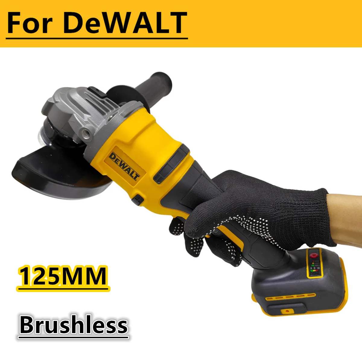 

For DEWALT 20V Battery Brushless Angle Grinder 3 Gear 125MM Cordless Cutting Machine Electric Polishing Power Tools