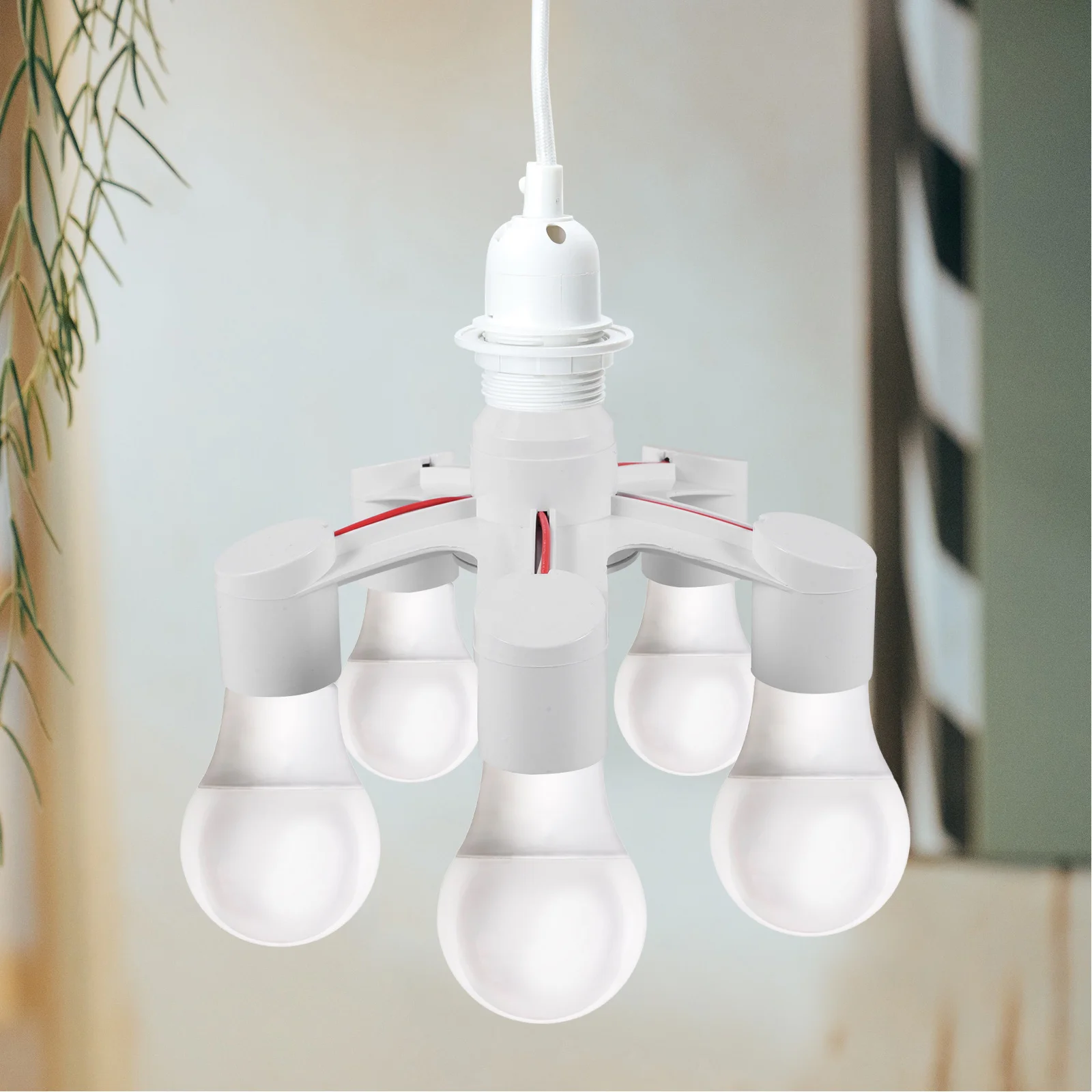 

Разветвитель розетки E27 от 1 до 5, материал премиум-класса Pbt, простая установка, не требуется профессиональные навыки для спальни, кухни, офиса, лампы