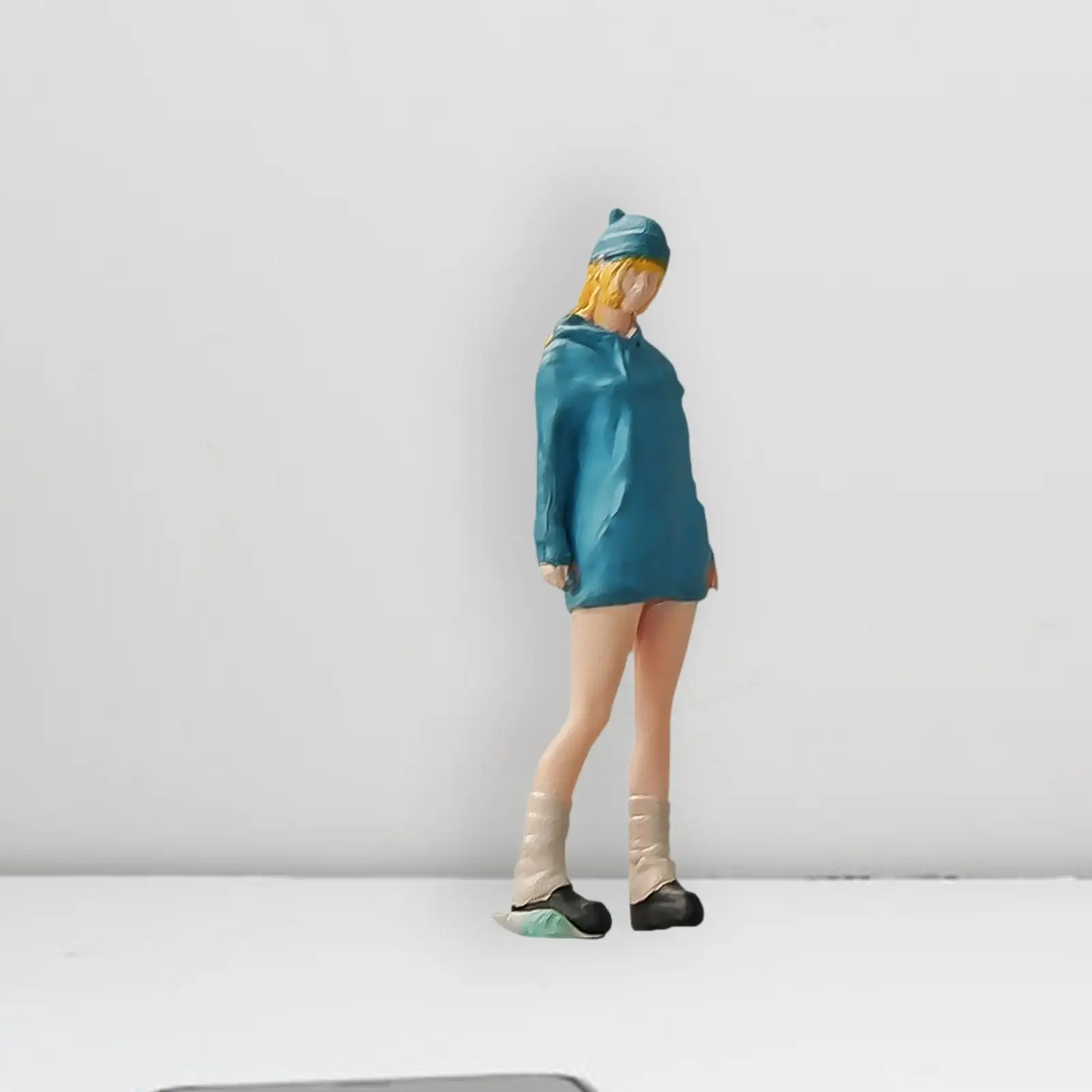 

1/64 фигурка девушки миниатюрная сцена диорама пейзаж ручная роспись фигурка декор