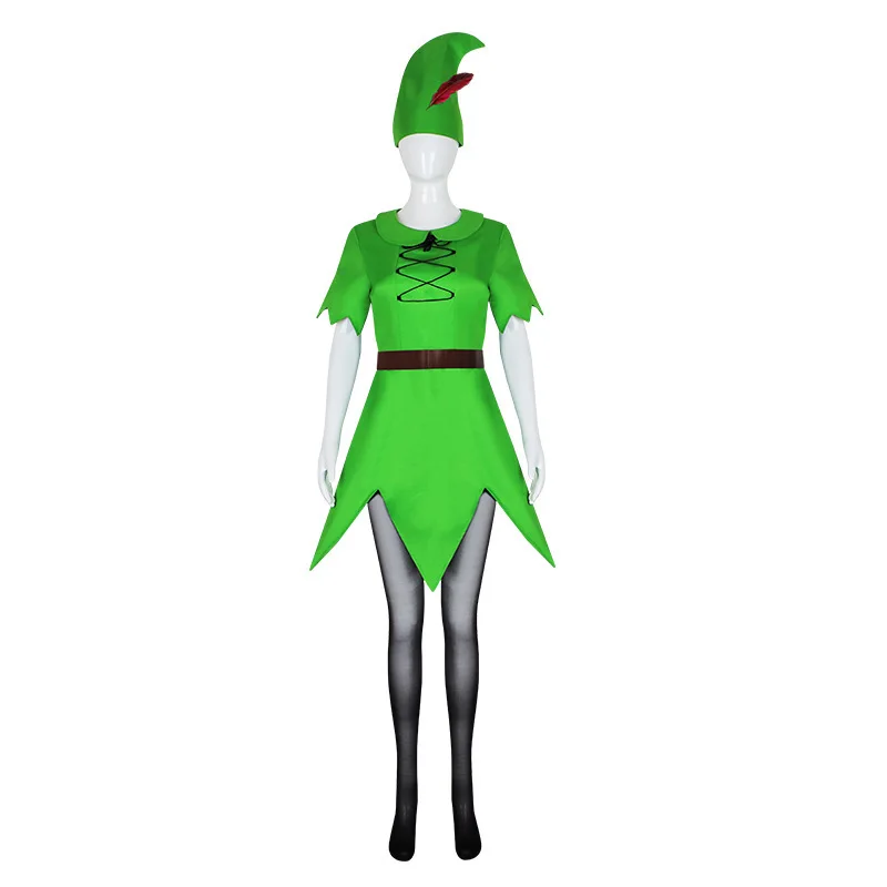 Peter Pan Cosplay Kostüm eine Fee Bühnenanzug Halloween Bühnenkostüm Damen Traditionelle Kleidung Ethnische Kleidung