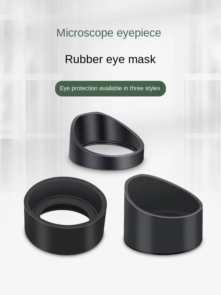 Eye masks can be used for rubber eyepieces, stereo microscope cylinders, and cow horns