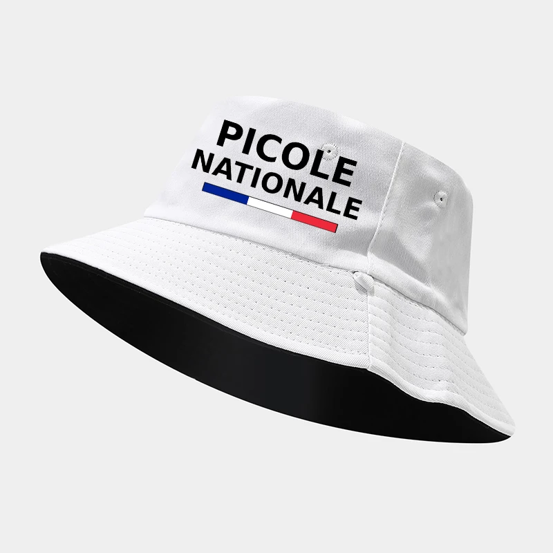 XL Reversible Bucket Hat 62-64cm Big Head French Picole Nationale Print Double Sided Fisherman Cap Sun Shade for Men Women