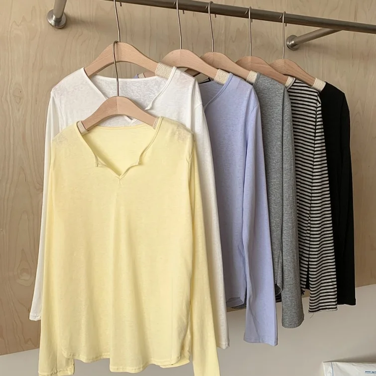 

Футболки с длинным рукавом, женские Harajuku, большие хлопковые футболки с кружевной отделкой, готические Y2K, эстетические, повседневные, элегантные, удобные, облегающие топы