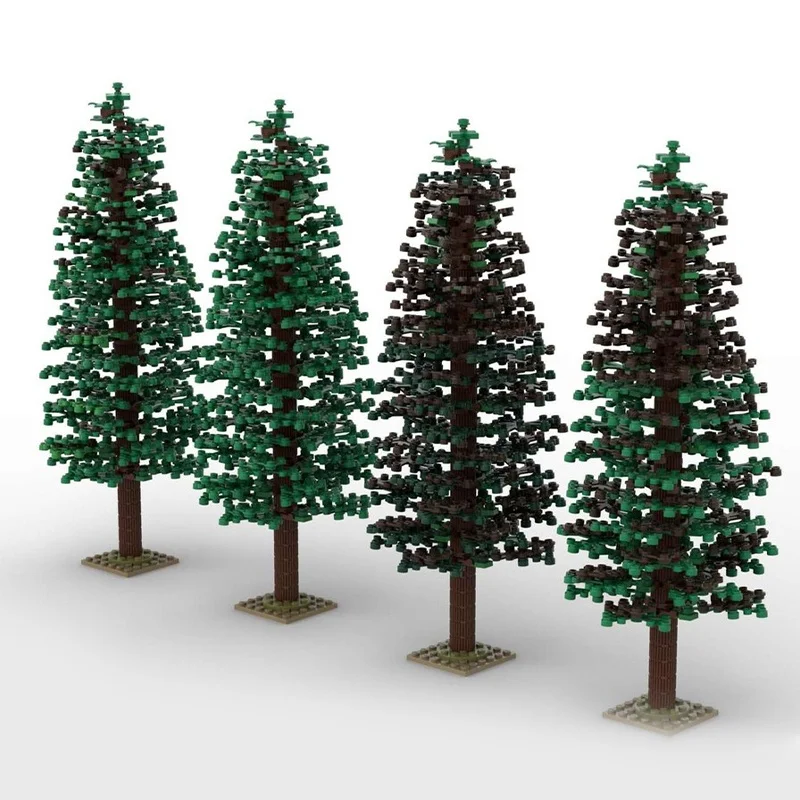 Juego de 1344 Uds de pino blanco MOC, modelo urbano, bloques de construcción, juguete de arquitectura, Idea de regalo de Navidad creativa, ladrillo, cumpleaños para niños